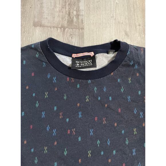 Scotch & Soda Printed Organic Cotton Jersey Crewneck T-Shirt size XL - Picture 9 of 14